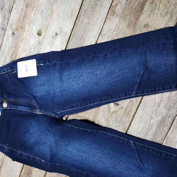 Free People We The Free "Feel Like Sunshine" Dark Wash Skinny Denim sz 24 FP1013 - Picture 8 of 14